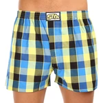 Blue and yellow men's plaid shorts Styx