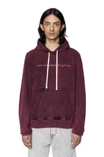 Diesel Mikina - S-GINN-HOOD-E1 SWEAT-SHIRT fialová