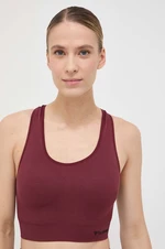 Sportovní podprsenka Hummel Tif hmlTIF SEAMLESS SPORTS TOP vínová barva, 210490