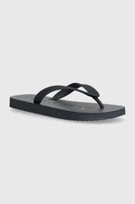 Žabky Tommy Jeans TJW LOGO FLIP FLOP dámské, tmavomodrá barva, na plochém podpatku, EN0EN02447