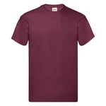 Burgundy Men's T-shirt Original Fruit of the Loom