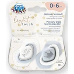 Canpol babies Set symetrických silikónových cumlíkov Light touch 0 - 6 m Royal Baby modrý