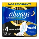 Always Ultra Extra Night Protection vložky 12 ks