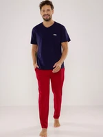 Pyjamas De Lafense 624 Kevin kr/r S-2XL men's navy-burgundy 203