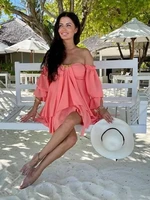 Coral dress By o la la axp0747. R37