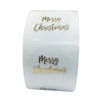 100-500pcs Round Clear Merry Christmas Stickers Thank You Card Box Package Label Sealing Stickers Wedding Decor Stationery