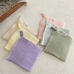 2Pcs Baby Washcloth Muslin Square Hand Towel Reusable Newborn Face Towel 4-Layers Soft Baby Wash Cloths Shower Gift