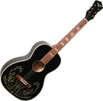 Recording King RPS-7G-MBK Black w/ Golden Strings Decal