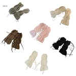 X7YA Bandage Socks Knitted Leg Warmers Foot Cover Autumn Calf Gaiters for Dress