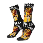 Funny Happy Men's Compression Socks We Are Going Through Changes Retro Harajuku Big Mouth Nicholas Rick Animated TV Hip Hop Sock