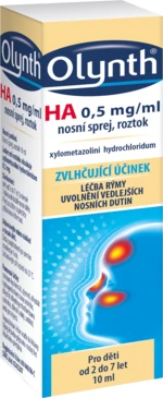 OLYNTH HA 0,5 mg/ml nosní sprej, roztok pro léčbu rýmy u dětí od 2 let, 10 ml