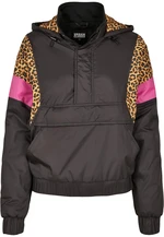 Women's jacket AOP Mixed Pull Over Black/leo