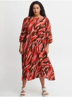 Brown-red women's patterned maxi dress Fransa - Women's