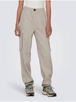 Light grey women's trousers with pockets ONLY Cashi - Women's