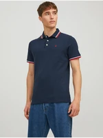 Tmavomodrá polokošeľa Jack & Jones Paulos