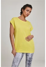 Women's T-shirt with extended shoulder bright yellow