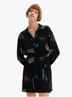 Black women's patterned shirt dress Desigual Dresde - Women