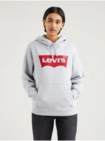 Levi&#39;s Světle šedá dámská mikina s kapucí Levi's® - Dámské