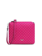 Tmavo ružová dámska crossbody kabelka Vuch Coalie Dotty Pink