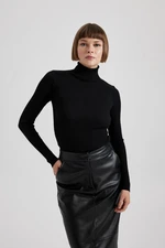 DEFACTO Fitted Turtleneck Ribbed Sweater