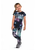 Bas Bleu Girls' leggings ROXI stretchable with colorful print