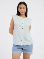 Light green linen blouse CAMAIEU - Ladies