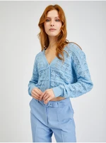 Light Blue Women's Patterned Cardigan ORSAY - Women