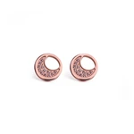 VUCH Rose Gold Moon Earrings