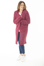 Şans Women's Plus Size Colorful Knitwear Thick Cardigan