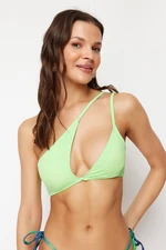 Trendyol Green One-Shoulder Cut Out/Windowed Bikini Top