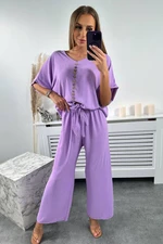 Set of blouses with trousers light purple
