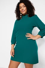 Trendyol Curve Emerald Green A-line mini szőtt ruha