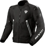 Rev'it! Jacket Control H2O Black/White M Giacca di pelle