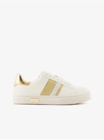 Gold-cream women's Armani Exchange sneakers - Women's