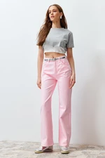 Trendyol Pink High Waist Wide Leg Jeans