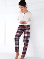 Pyjamas Sensis Mollie Interlock/Flannel length/yr Christmas S-XL cream 001