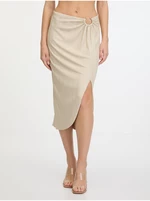 Beige women's midi skirt Guess Cristina - Women