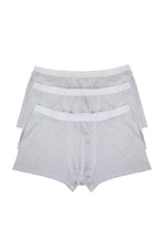 Trendyol Plus Size Gray 3-Pack Basic Boxer