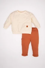 DEFACTO Baby Boy Sweatshirt Bottom 2-Piece Set