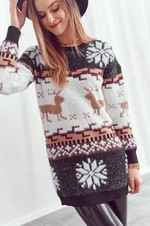 Warm, long, black Christmas sweater