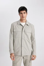 DEFACTO Regular Fit Polo Neck Shirt Jacket