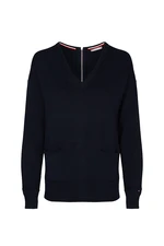 Tommy Hilfiger Sweater - NOLAA V-NK ZIPPER SWT LS blue