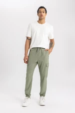 DEFACTO Fit Sports Jogger Sweatpants Standard Fit Woven Cargo Pocket Elastic Leg C1883ax23wn