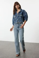 Trendyol Blue High Waist Wide Leg Jeans