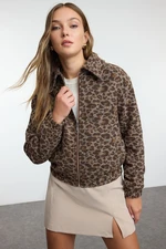 Trendyol Multicolored Regular Fit Leopard Patterned Thin Jacket Coat