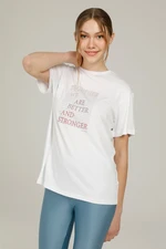 KINETIX SN784 LINA SLOGAN T-SHIRT WHITE Woman Sleeve T-Sh