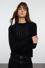 Trendyol Black Thin Transparent Knitwear Sweater