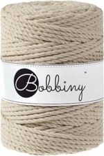 Bobbiny 3PLY Macrame Rope 5 mm 100 m Beige Šňůra