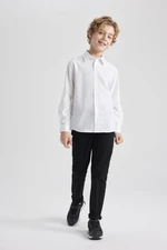 DEFACTO Boy's 23 April Children's Day Black Straight Leg Gabardine Trousers