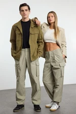 Trendyol Light Khaki Unisex Cargo Parachute Leg Tie Detail Trousers